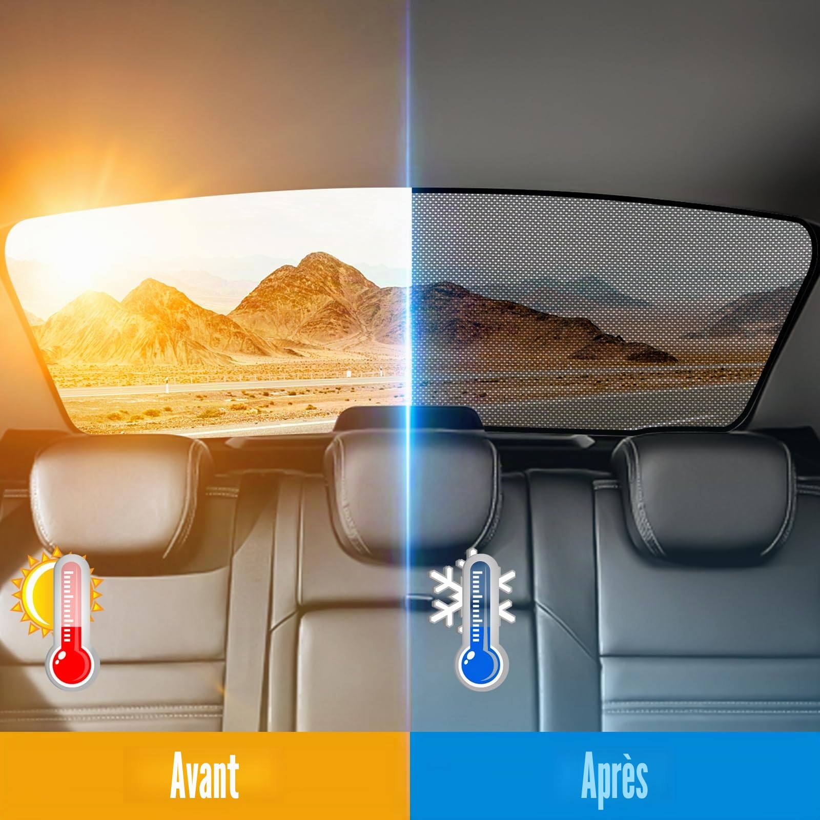 XCBYT Pare Soleil Voiture Arriere Compatible avec VW Golf 7 Variant 2013-2020, Pare-Soleil Arrière Pliable, Protection UV pour Bébé, Maille, Intimité, Conception à Double Usage
