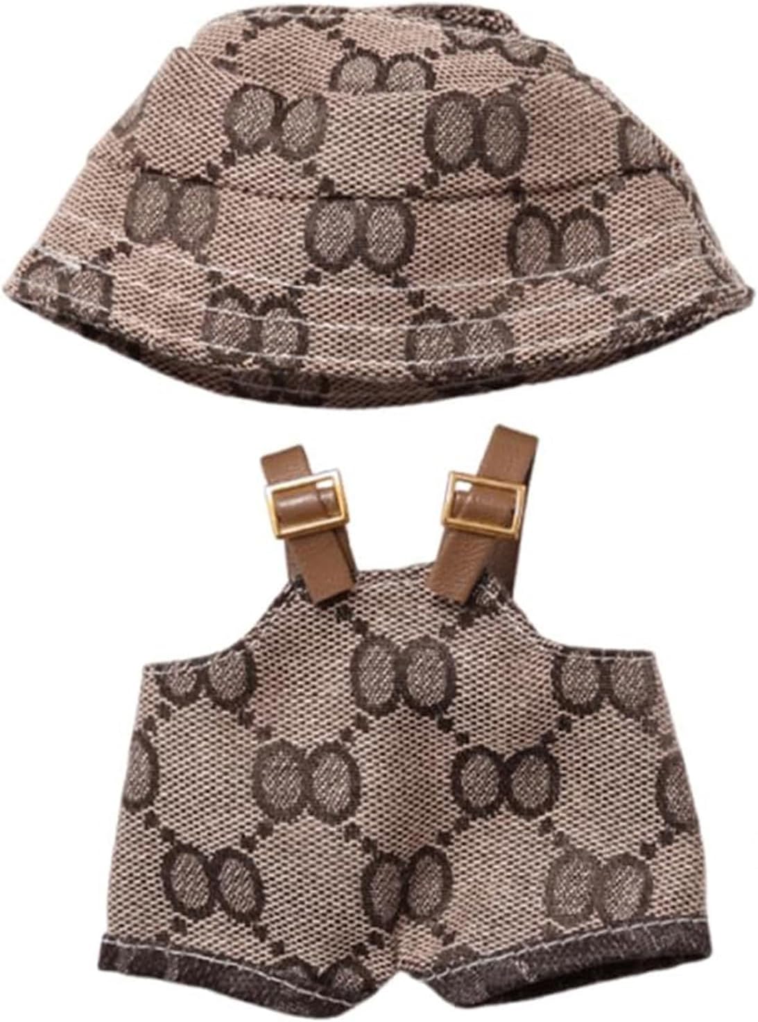 17cm Clothes Set(NO Doll),Hat & Overalls Set for 17cm Accessories Suit,Stylish Adorable Dolls Clothes Accessories,Cute Clothes for Dress up Unique Style (Style B)