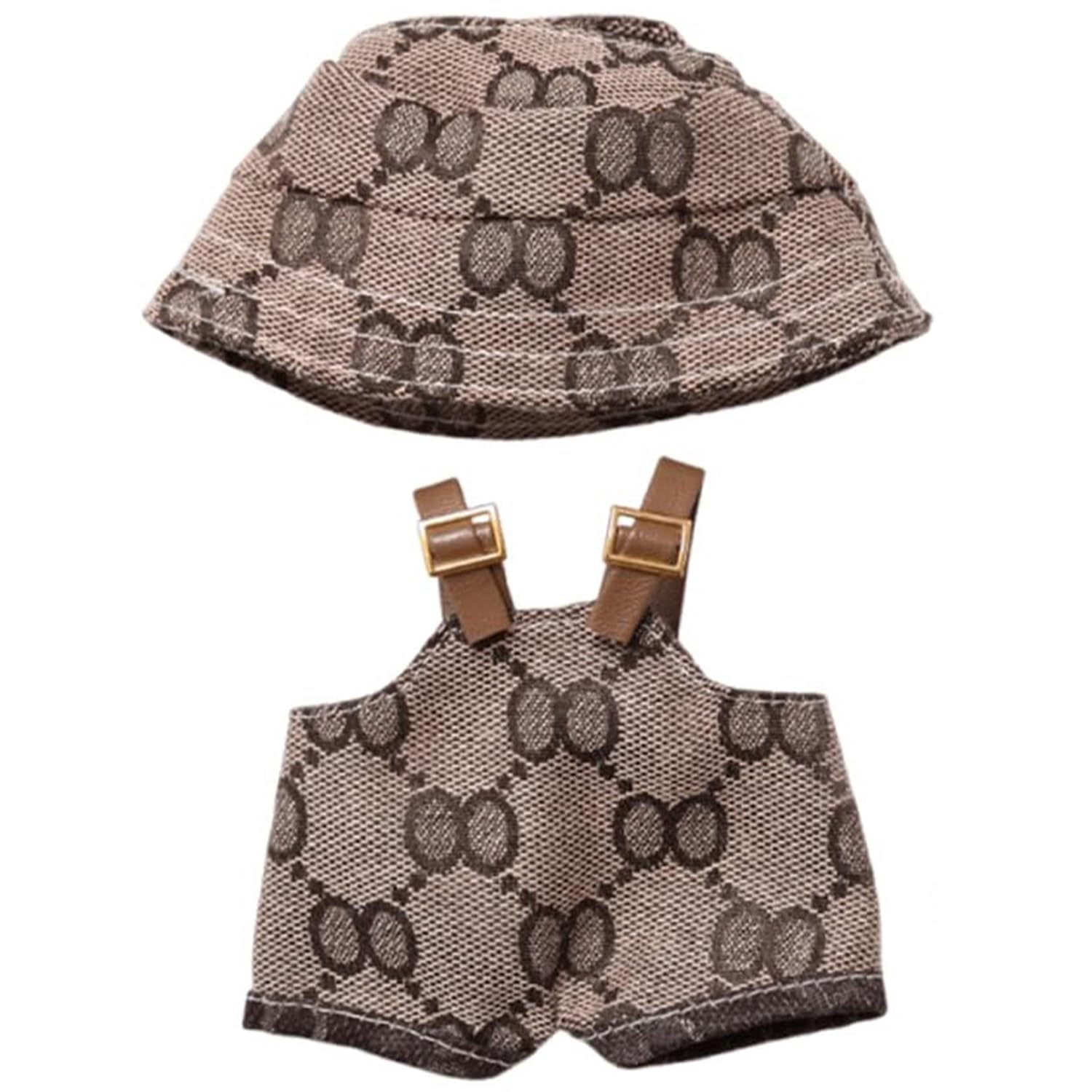 17cm Clothes Set(NO Doll),Hat & Overalls Set for 17cm Accessories Suit,Stylish Adorable Dolls Clothes Accessories,Cute Clothes for Dress up Unique Style (Style C)