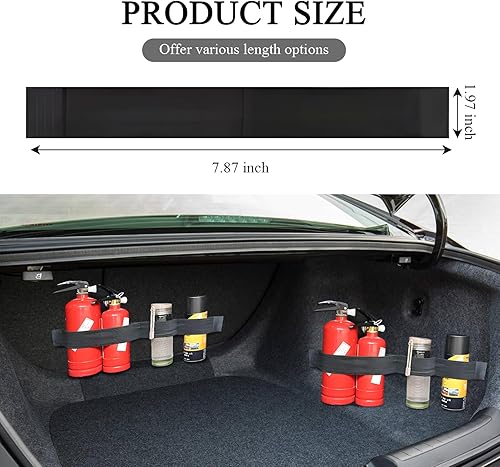 Miniatura 2 de Hovom 2 correas elásticas para maletero de automóvil con cinta de gancho y bucle, correas organizadoras de almacenamiento de maletero de SUV, correa