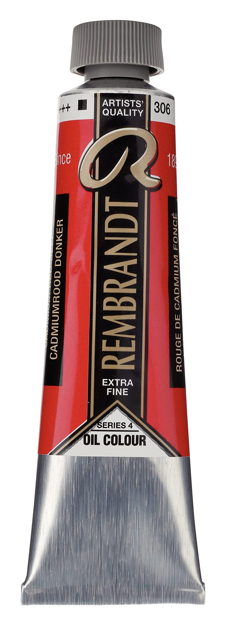 Talens Rembrandt - Excelentes colores de pintura al óleo - 40 ml - 306 Rojo cadmio oscuro