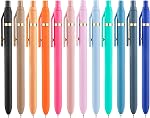 Aozora Pens Ballpoint Super Smooth Writing Pens 12 Pcs Medium Point 1.0mm No Bleed Pen Cute Office School Supplies (12 Pcs-Black Ink)