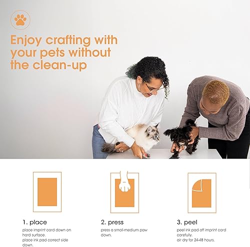 Miniatura 3 de Pearhead Almohadilla de tinta limpia al tacto con estampado de patas, kit de impresión de mascotas sin tinta, seguro para gatos y perros, recuerdo