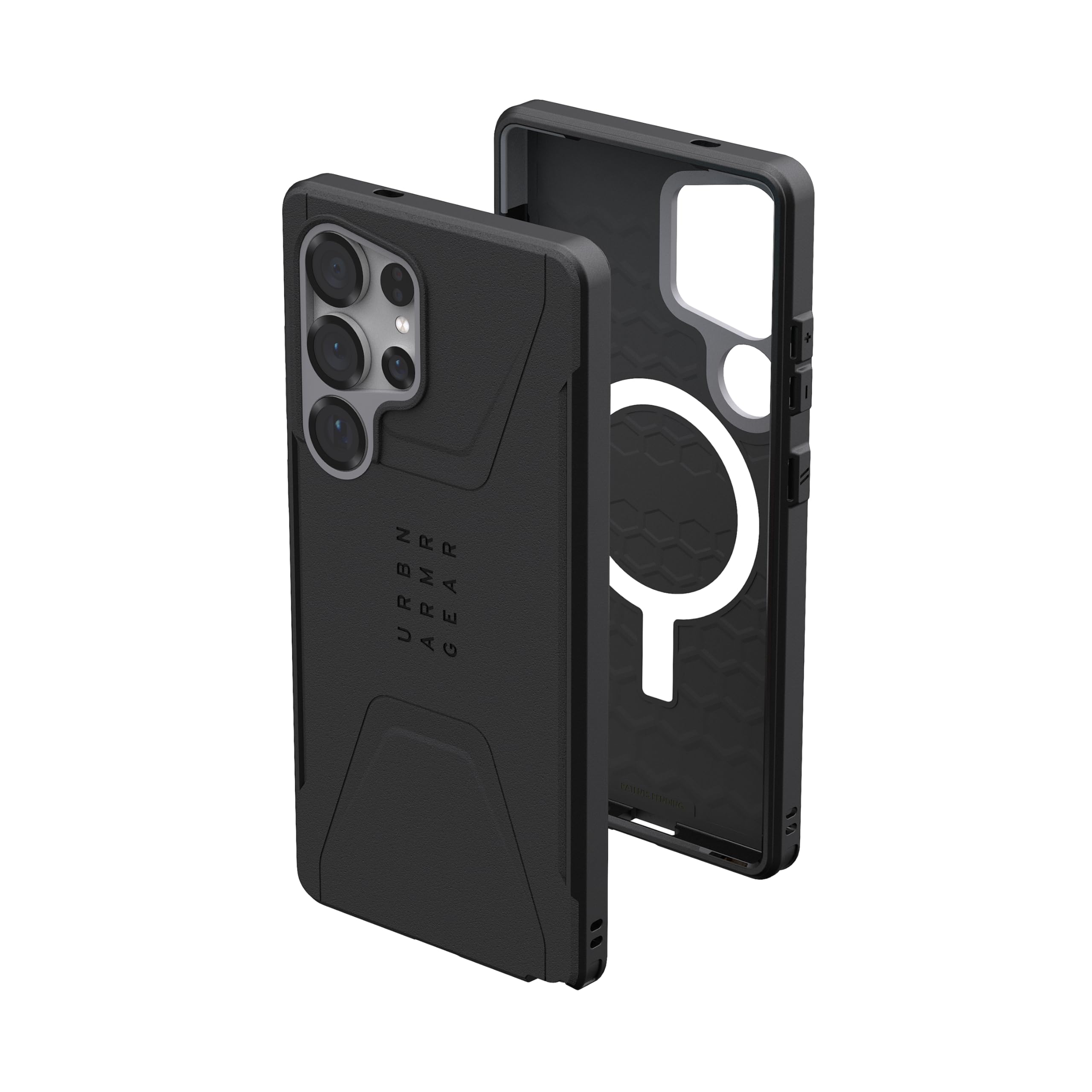 Urban Armor Gear TPU UAG Civilian Rugged Slim Fit Shockproof Protective Case/Cover Designed For Galaxy S25 Ultra 5G (2025), Magnetic Charging Compatible - Black