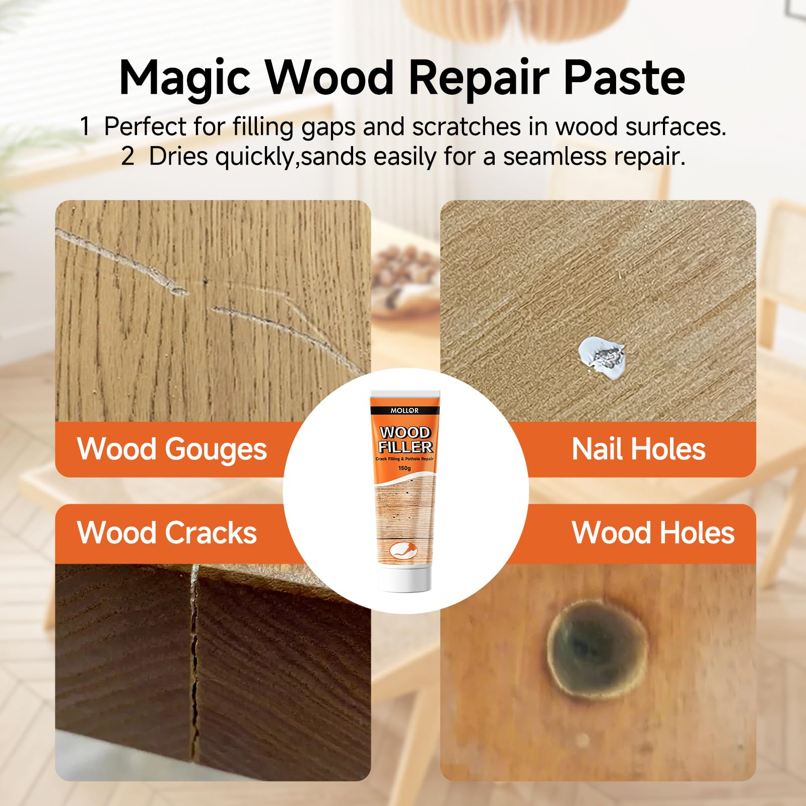 MOLLOR All Purpose Wood Filler - Image 2
