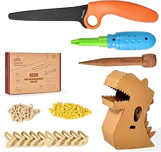 Konstruktionsspielzeuge für Pappe mit professionellem Kartonschneider – 163-teilige wiederverwendbare Karton-Bauwerkzeuge