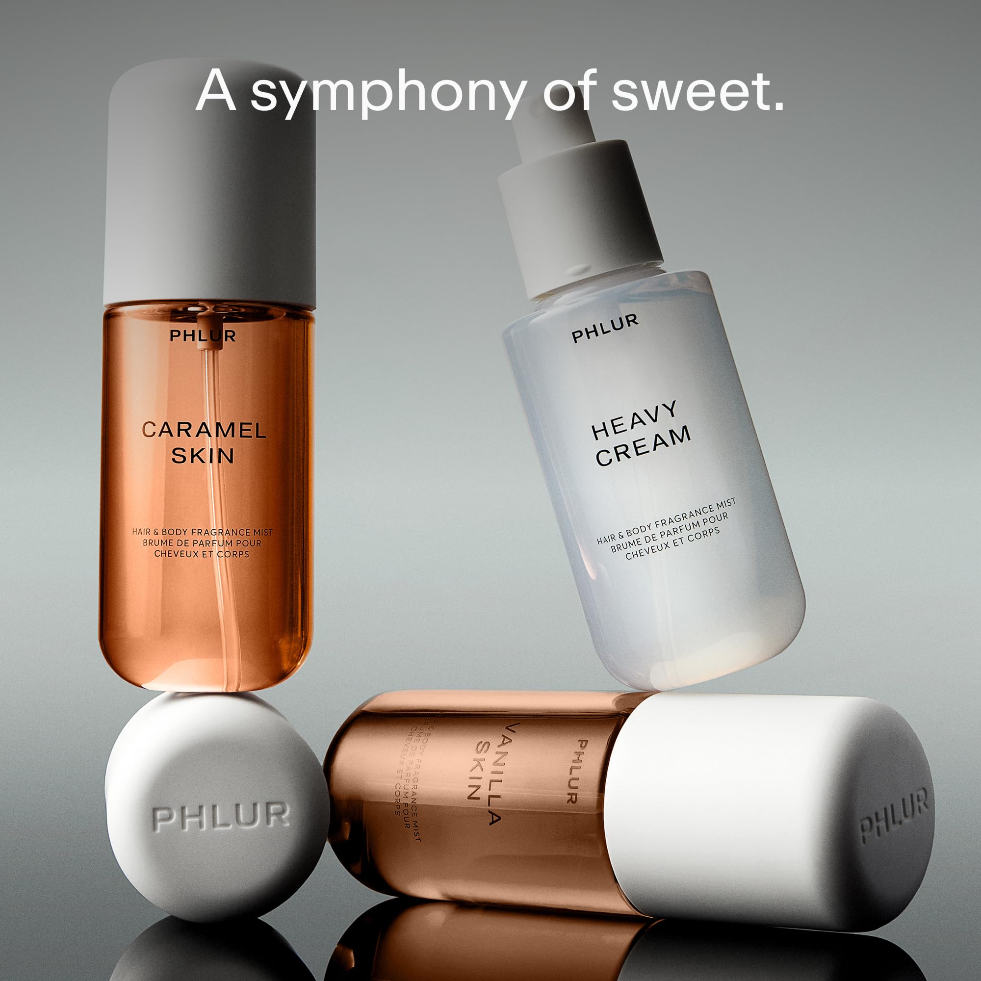 PHLUR  ($75 Value) - Exclusive 3pc Travel Size Body Mist Set ft. Vanilla Skin, Vanilla Nectar, Peach Skin (3 x 3 fl oz): Sweet Skin Trio