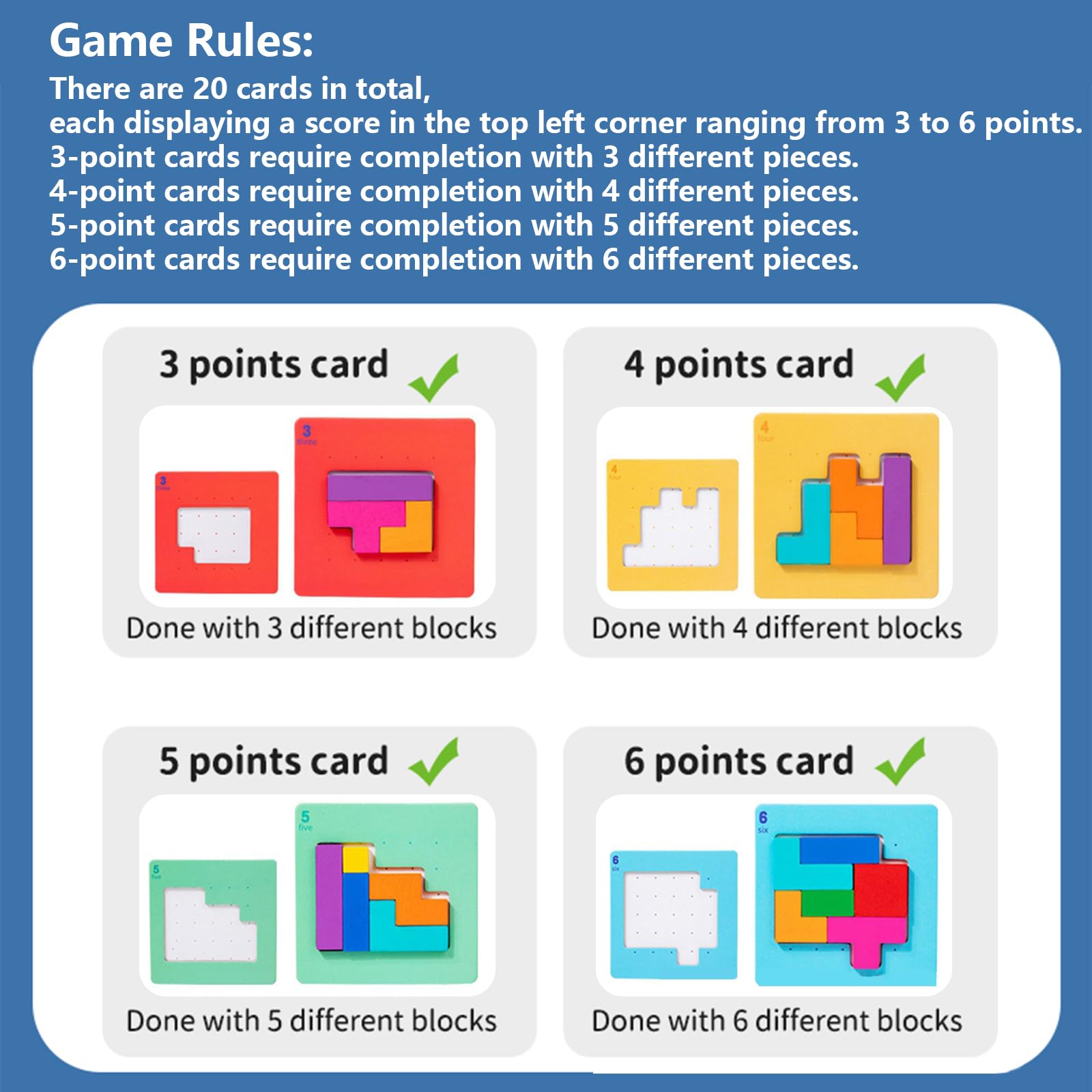 Jastown Tangram Legno,Tetris Gioco Per Bambini,Giochi Montessori 3 4 5 6 Anni,Puzzle Tetris Legno Bambini,Tetris Spiel,Blocco Di Legno Puzzle,Giochi Educativi 3 Anni,Motricità Fine,Battaglia Tetris