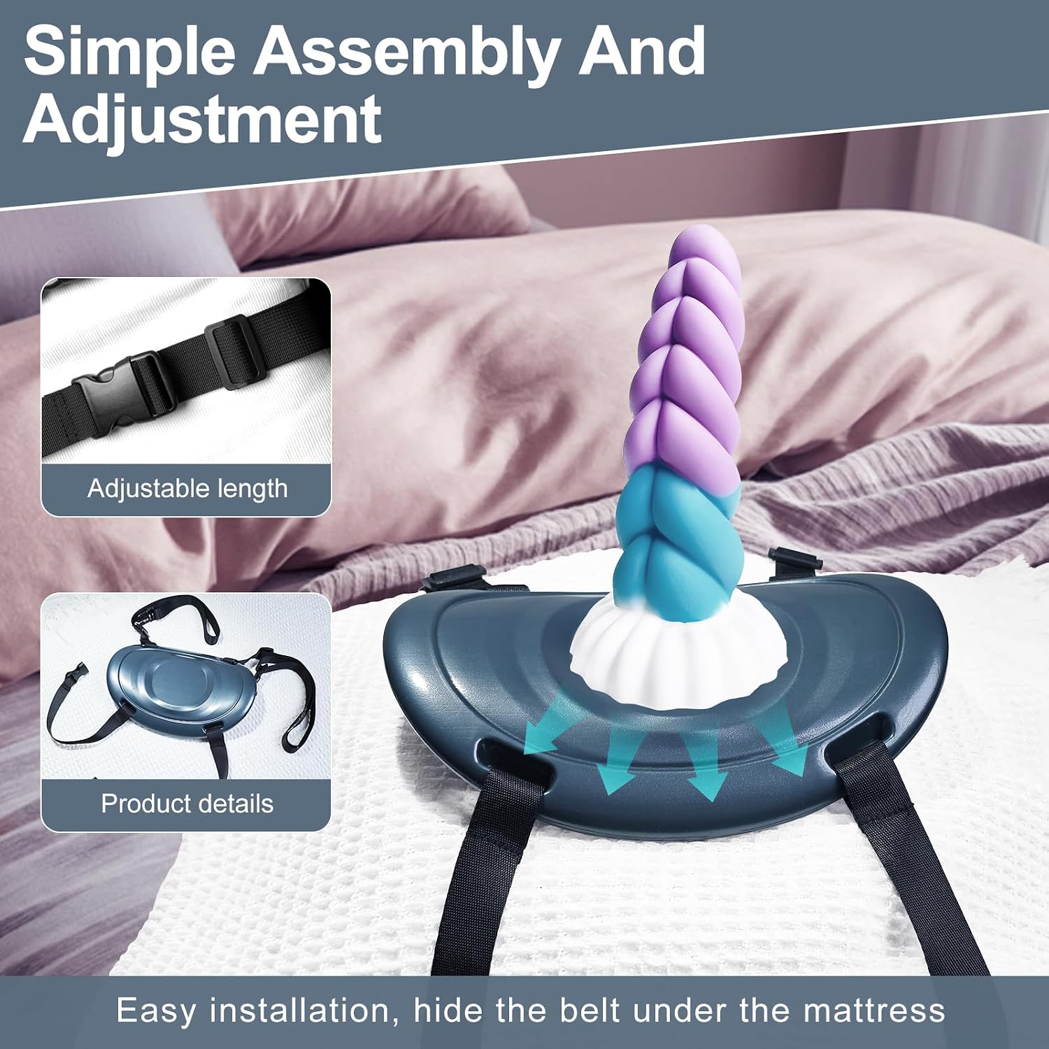 Suction Cup Dildo Mount, Sex Saddle with Straps for Hands-Free Play on Pillow, Dildo Holder for Monster Fantasy Dildos, Sex Chair, Adult Toys & Games for Women Men (Green)
