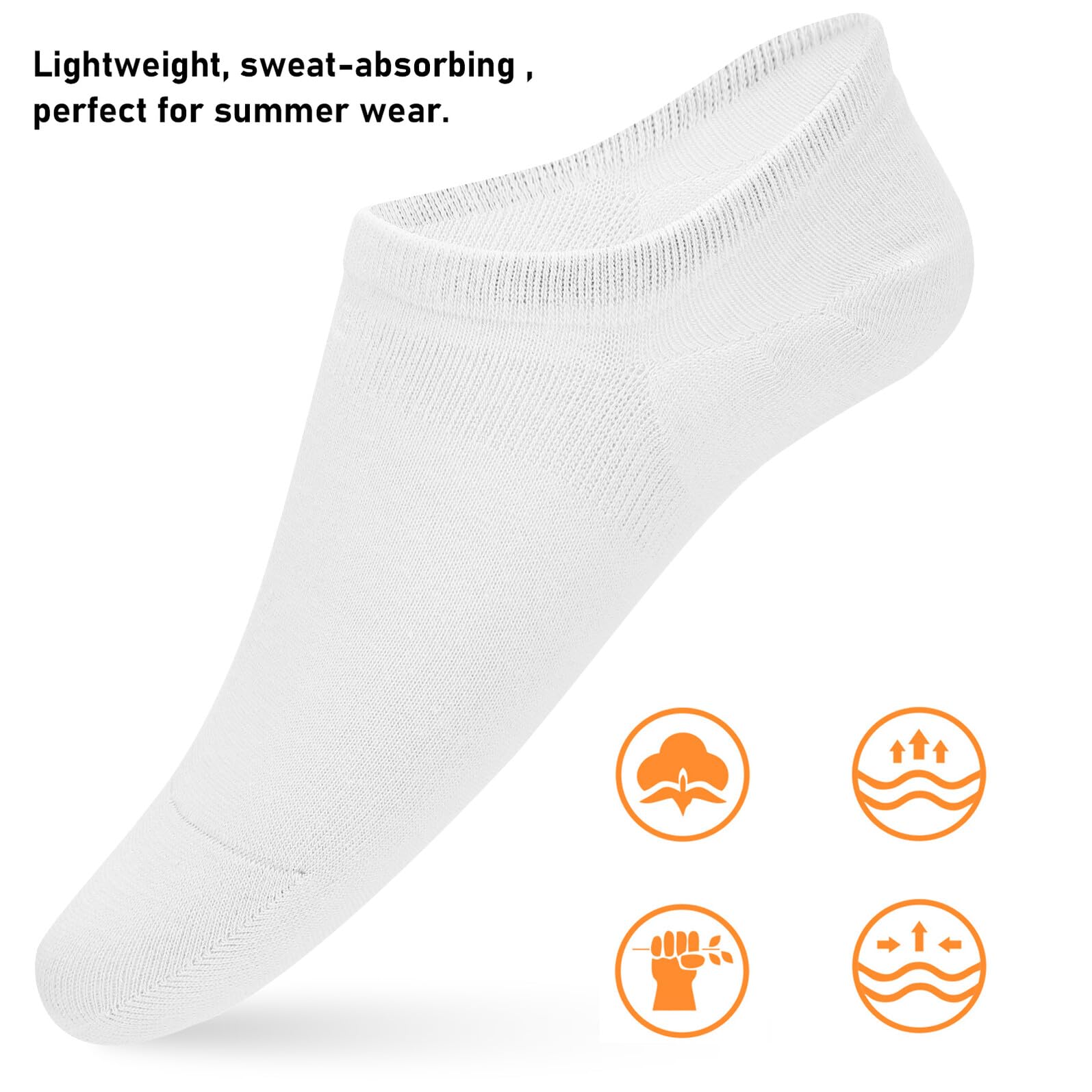 12 pares Calcetines de Mujer de Algodón Tobilleros sin Transpirables y Antideslizantes Diseño para Deporte y Diario