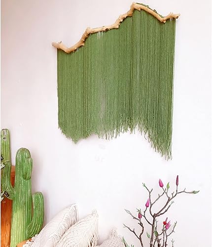 Miniatura 6 de Cortina tejida a mano  Tapiz bohemio para decoración de pared  Decoración colgante de pared elegante estilo rústico hecho a mano para dormitorio,