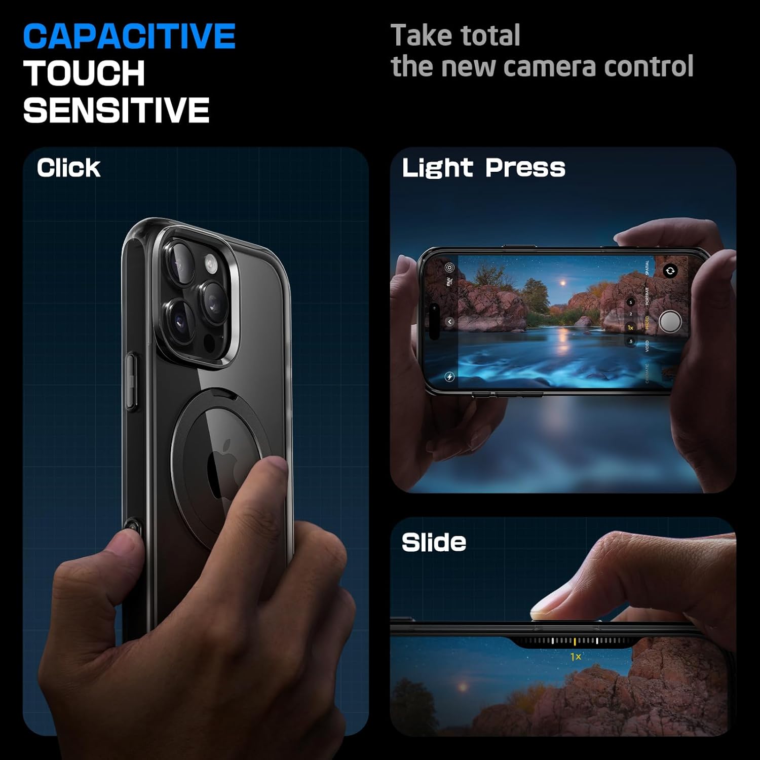 SUPCASE for iPhone 16 Pro Case with Camera Control Capture Button (Unicorn Beetle Mag Stand), [Compatible with MagSafe] Slim Protective Magnetic Phone Case for iPhone 16 Pro 6.3'' 2024, Dark - Image 2