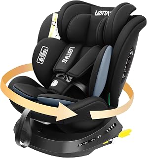 LETTAS 360° Rotating Car Seat with Isofix | i-Size (ECE R129) | 0-12 Yea...