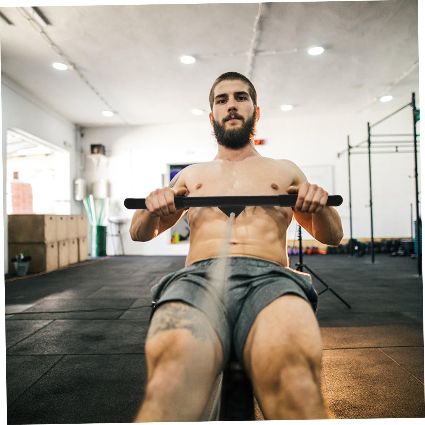 Didiseaon 1 Pc Tirante Barra De Poder Barra De Entrenamiento De Bíceps Barra De Prensa De Tríceps hacia Abajo Brazo Tríceps De Polivinilo Aptitud Física Barra De Ejercicio Familiar