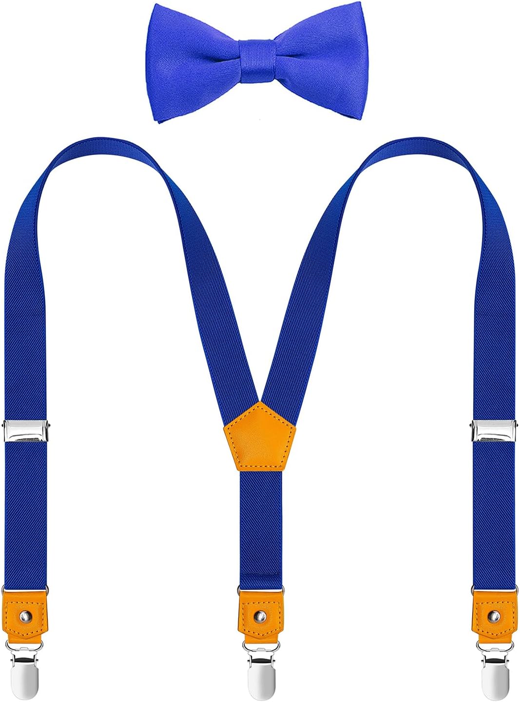 Bow Tie and Suspenders for Boys Men Adjustable with 3 Strong Metal Clips - Image 2