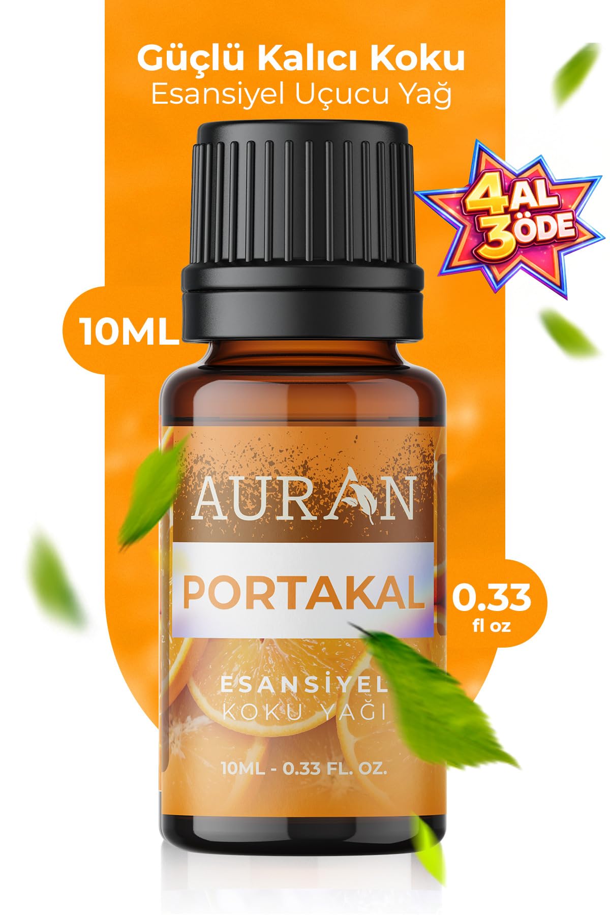 AURAN Portakal Esansiyel Uçucu Koku Yağı Ortam Kokusu Doğal Yağ Sihirli Küre Hobi Esansı 10ml