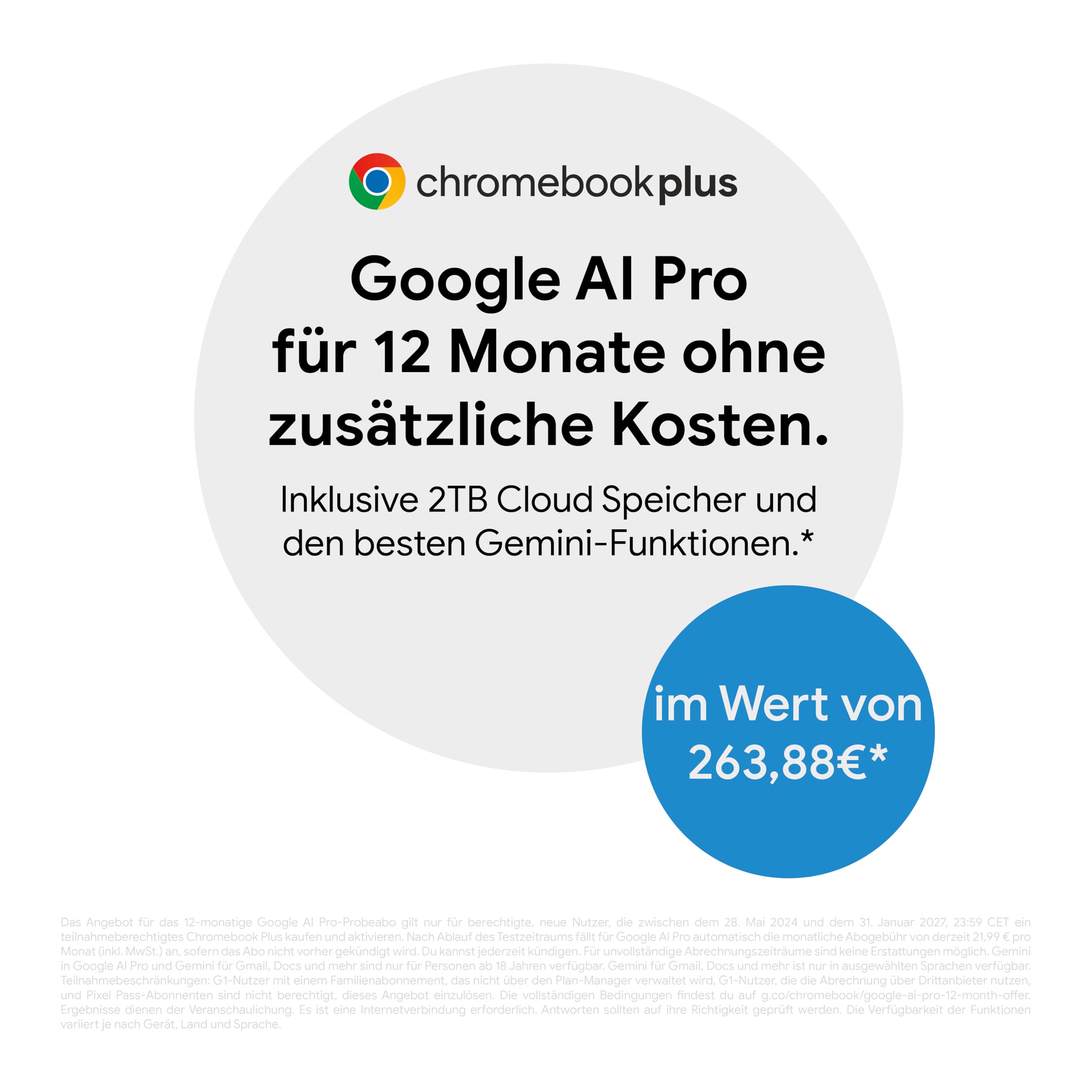 Acer Chromebook Plus 515 (CB515-2H-30CZ) Laptop, 15,6" FHD Display, Intel Core i3-1215U, 8 GB RAM, 128 GB SSD, Intel UHD Graphics, Google ChromeOS, AI-Features, grau