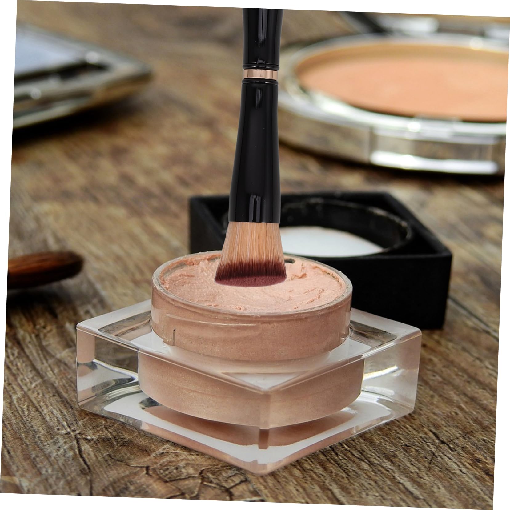 FOMIYES Dual-ended Makeup Brush Set Travel Foundation Concealer Powder Brush for Women