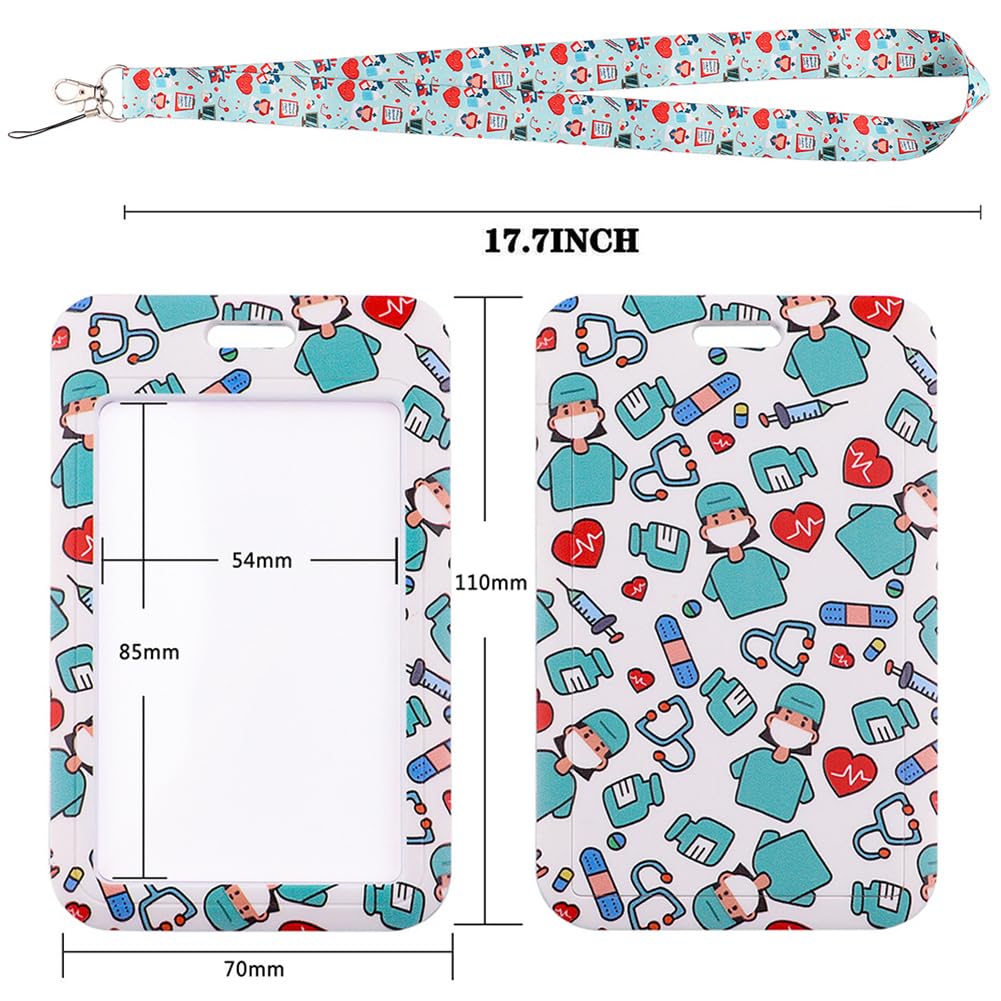 Correa Para El Cuello, Soporte Para Tarjetas De Identificación, Clip De Metal Y Separación De Seguridad Para Personal, NHS, Profesores, Enfermeras (1 Cordón Azul