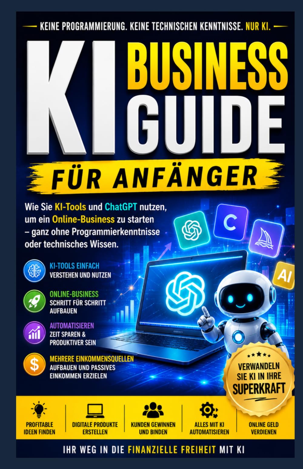 KI-Geschäftsleitfaden für Anfänger: Wie man KI-Tools und ChatGPT verwendet, um Starte ein Online-Geschäft ohne Programmier- oder technische Fähigkeiten