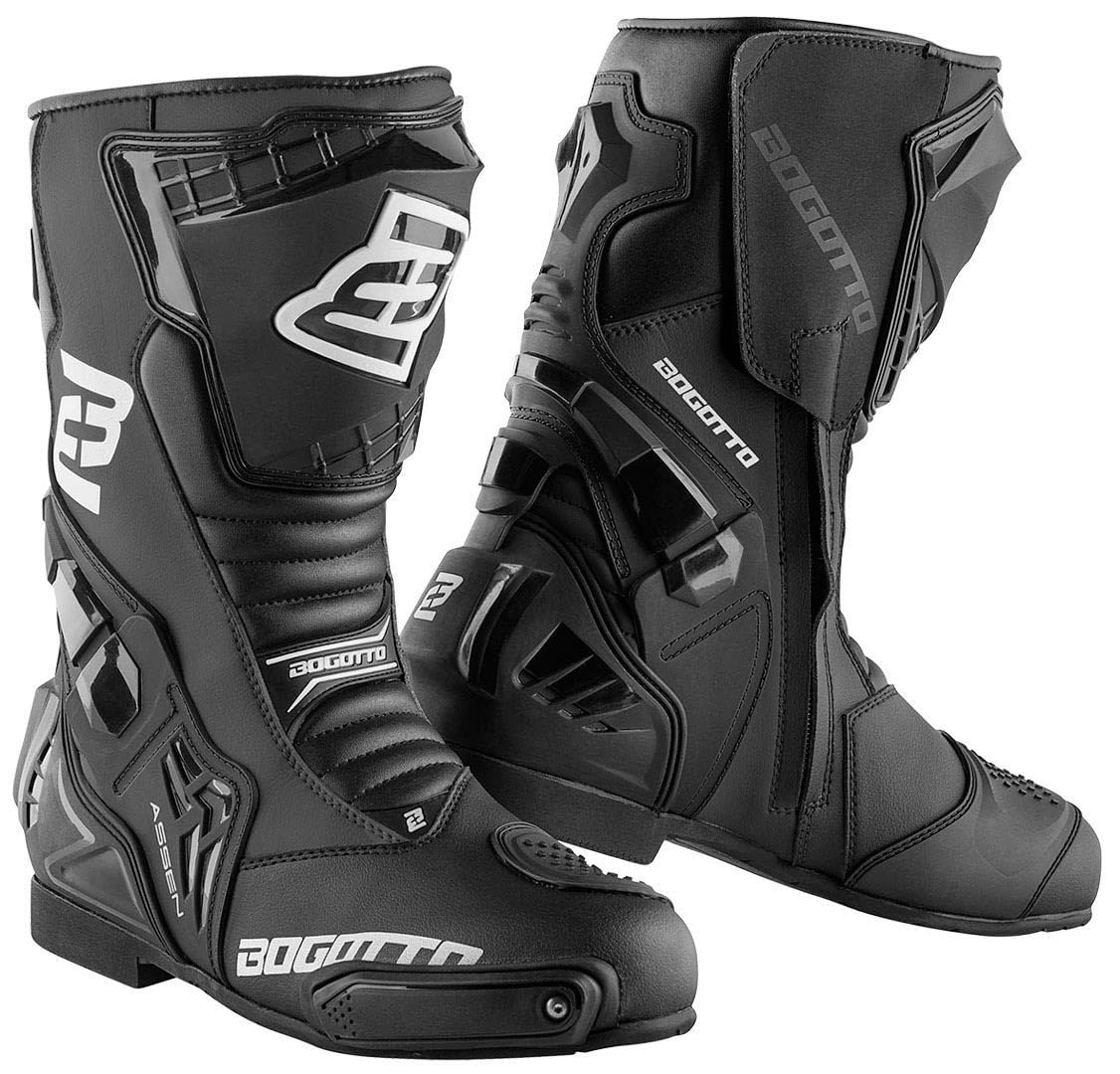 Bogotto Assen Motorradstiefel, schwarz, 42