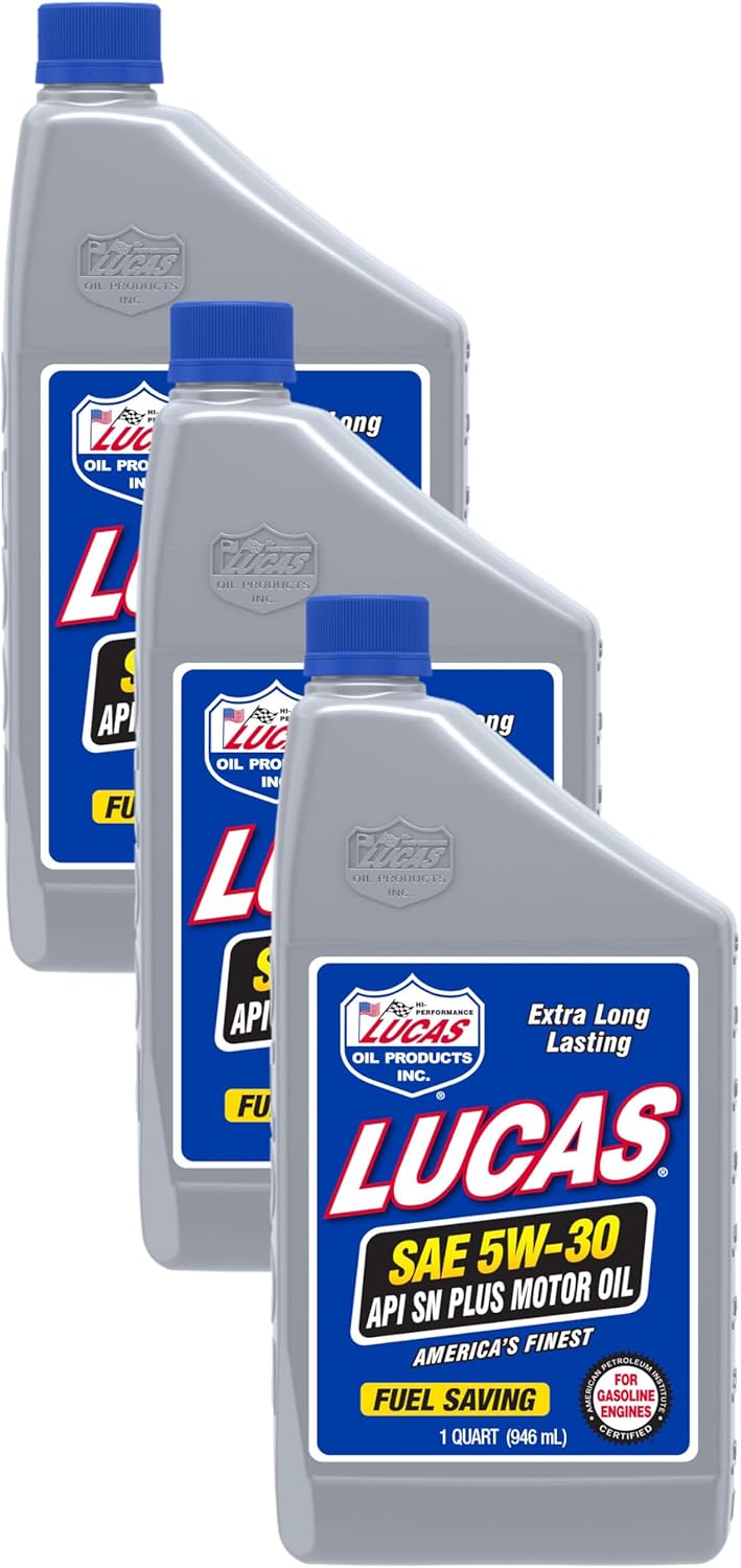 Lucas Oil 10474 SAE 5W-30 Motor Oil - 1 Quart (Pack of 3)