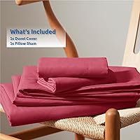 Vista 117 de Nestl Juego de funda de edredón suave de doble cepillado y cierre de botones, juego de 3 piezas: 1 funda de edredón 104 x 98 pulgadas y 2 fundas