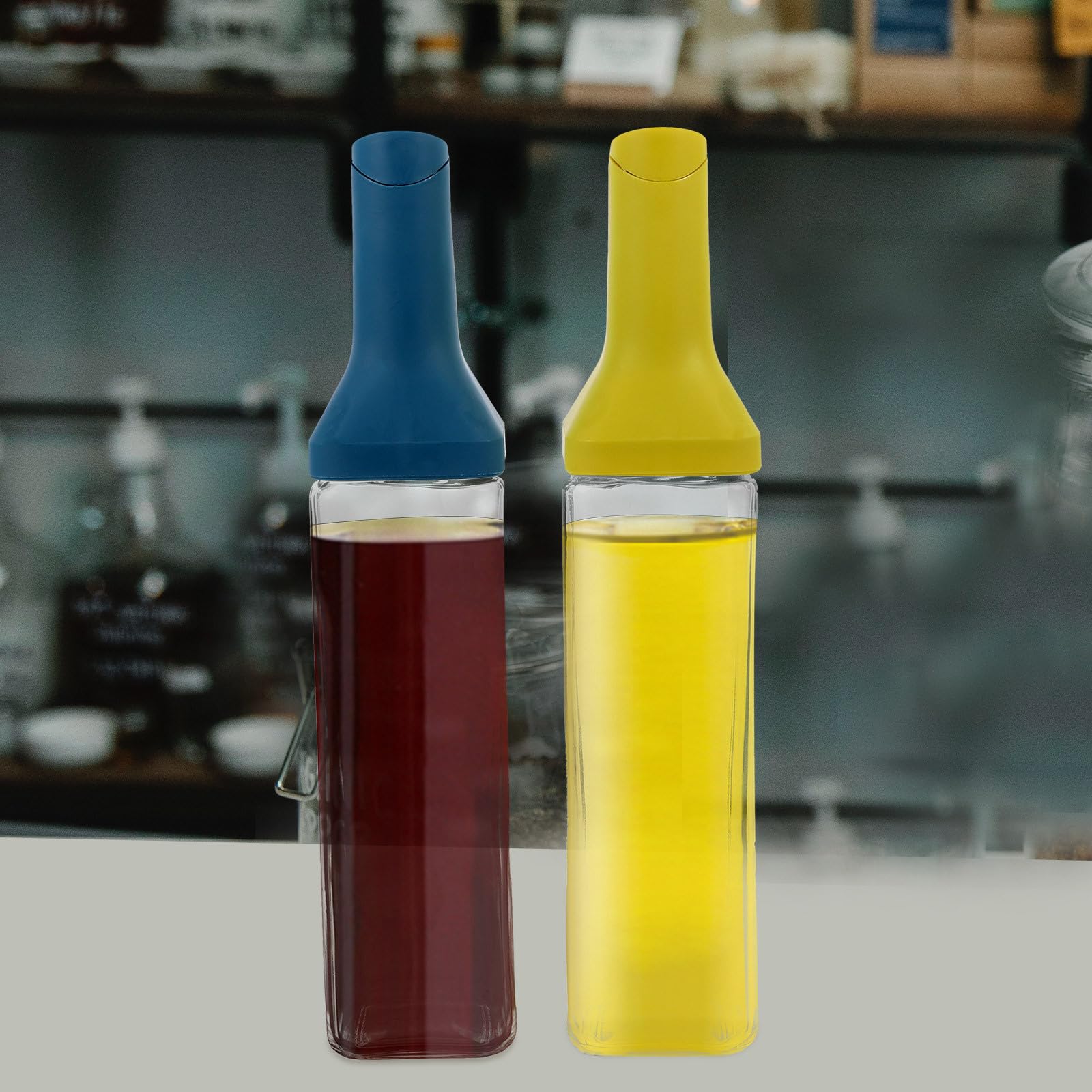 2 Piezas Aceitera de Vidrio a Prueba de Fugas para Aceite y Salsa