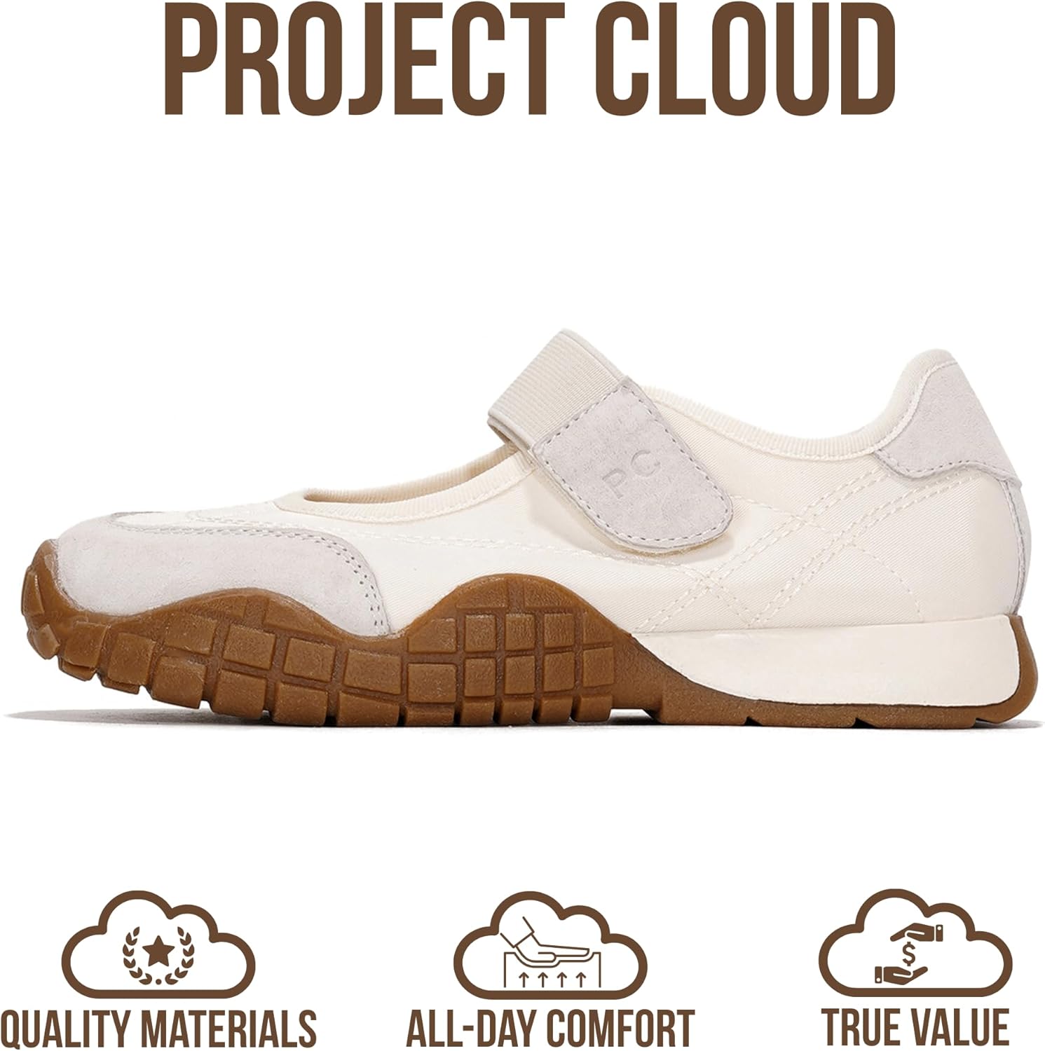 Project Cloud Girls Mary Jane Shoes - Memory Foam Insole Kids Shoes Girls Sneakers - Lightweight Mary Jane Flats & Non-Slip Comfortable Kids Sneakers (Little Donna)
