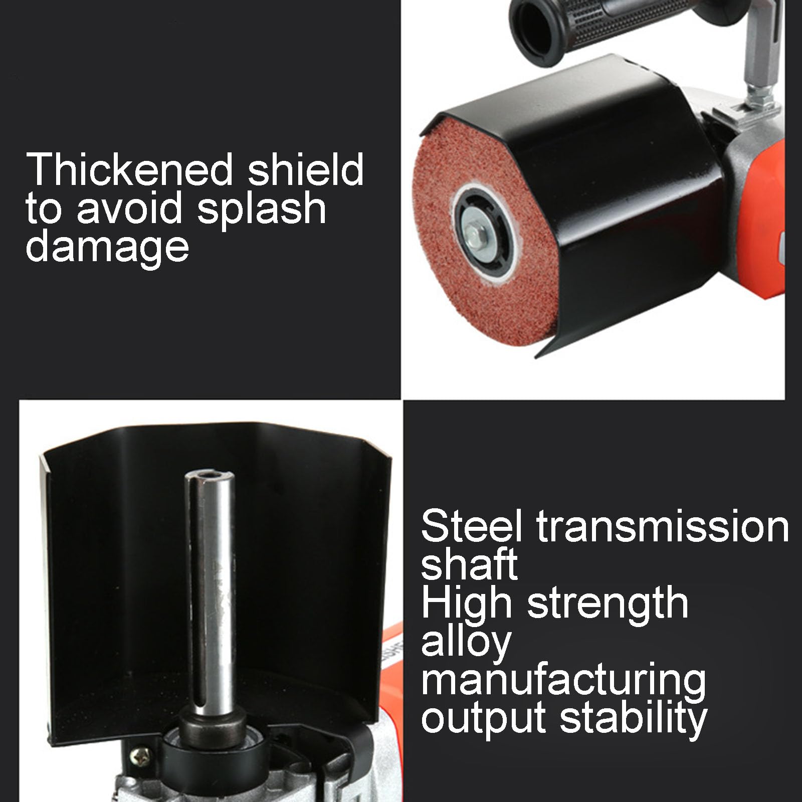 Máquina de bruñido y Pulido de Alta Potencia para Metal/Madera, 6 velocidades Ajustables, Cubierta Protectora, Cable de alimentación Largo Tratamiento de Superficies.