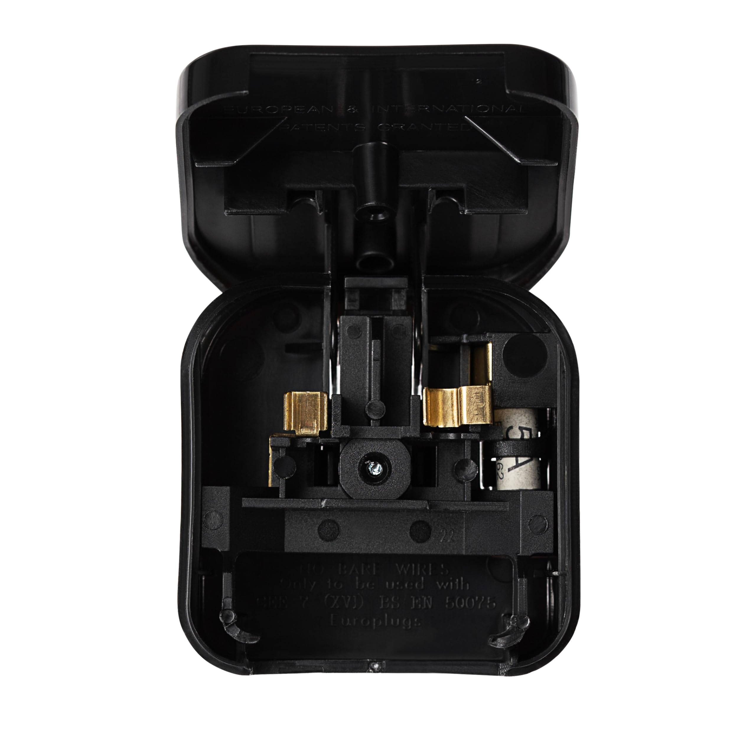 Maplin Euro 2 Pin Plug to UK Mains Plug Converter with 5 Amp Fuse & Screw Cover, Black - Image 3