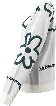 【新品タグ付】ジャックバニー　レディース　Ｍ　クルーネックニット　ゴルフ　総柄 新品タグ付】ジャックバニー レディース M クルーネックニット ゴルフ