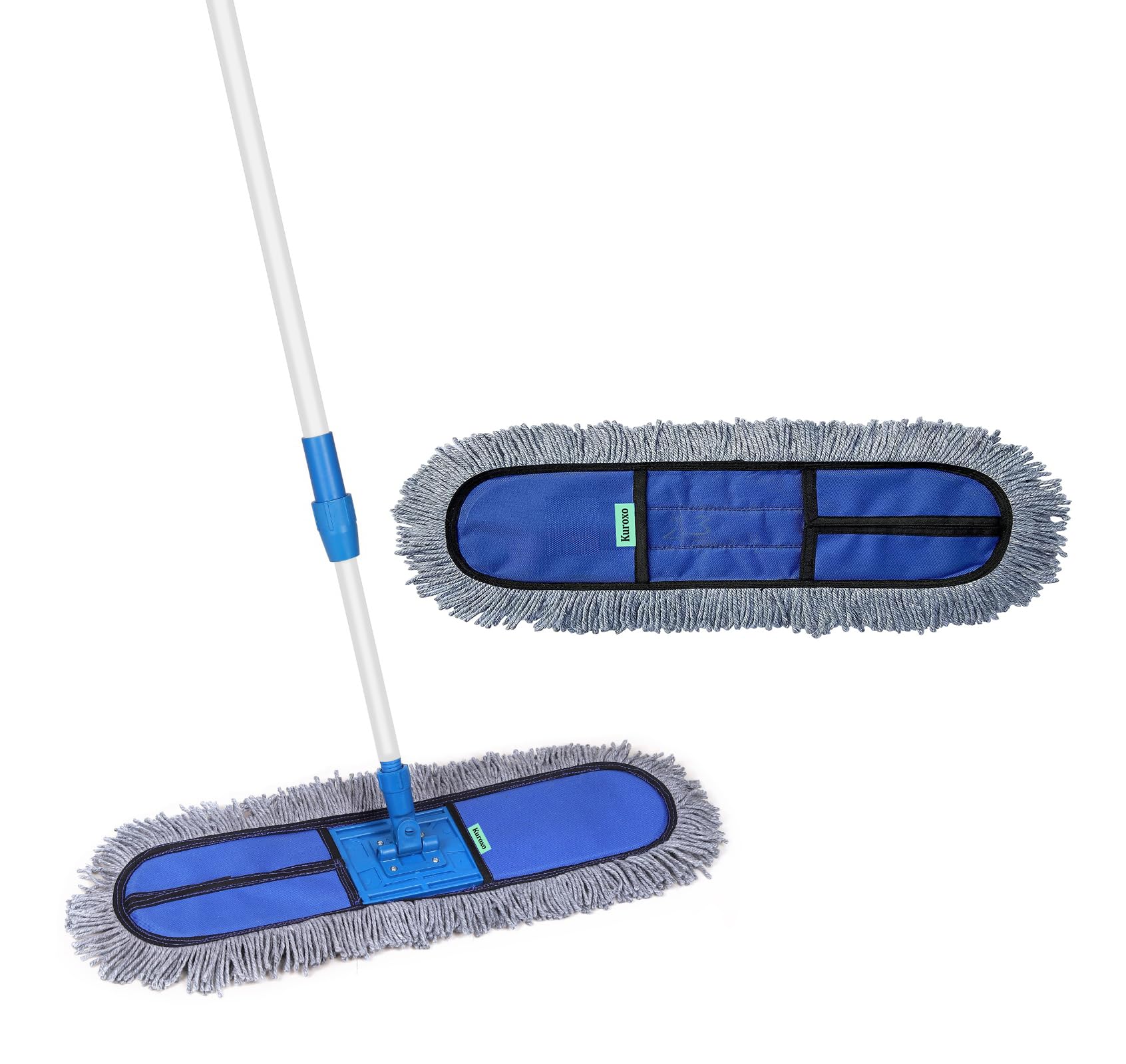 Kuroxo Wet and Dry Flat Floor Mop 67x14x5 (18 INCH MOP with 4 FEET Handle) Easy to Use Floor Cleaning Mop | Home | Office | Hotels | Hospitals (Set of 1) (18 INCH Full Set with 1 Extra PAD) (B0CGZDJ79X) Amazon Price History, Amazon Price Tracker