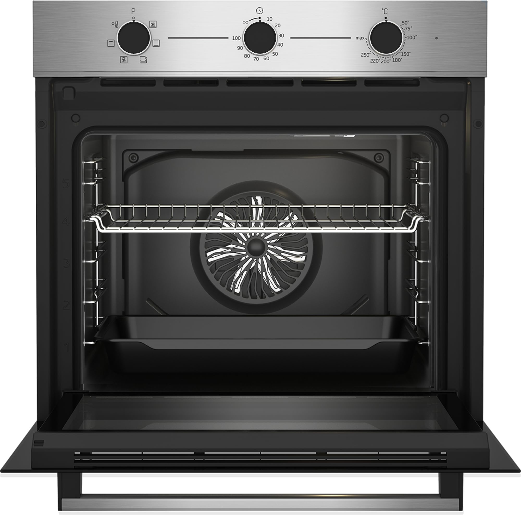 BBIE14100X FORNO 72LT MULTI6 A 3MANOPOLE INOX HIDROCLEAN