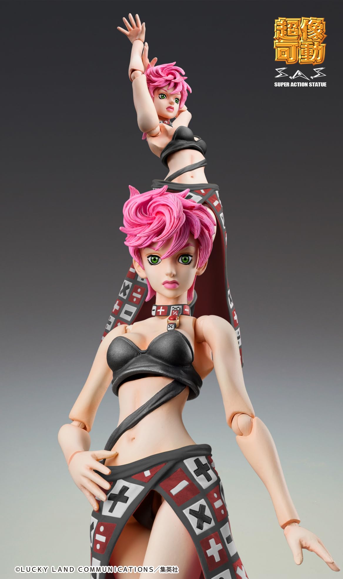 Medicos Entertainment Super Action Statue "JoJo's Bizarre Adventure Part 5" Trish Una Ver.BLACK, circa 150 mm, PVC e ABS & Nylon, Action Figure dipinte
