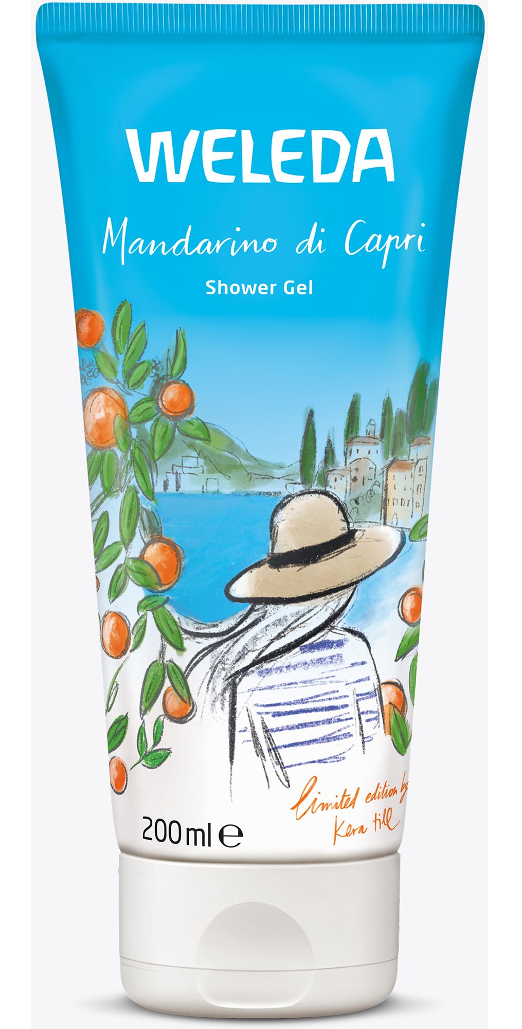 WELEDA Bio Mandarino di Capri Duschgel vegan - Naturkosmetik Limited Edition Unisex Dusche mit Mandarine/Rosmarin Duft - Natürliche Hautpflege Duschseife zur Gesicht & Körper Reinigung (1x 200ml)