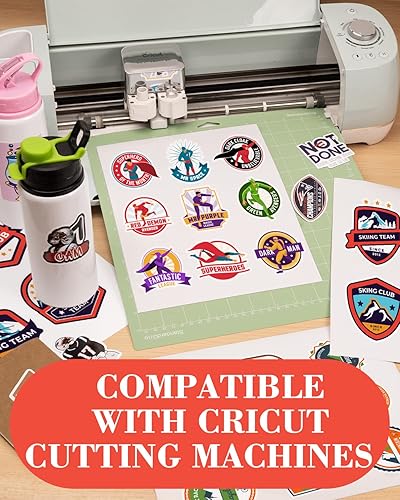 Vista 25 de Lzerking Papel adhesivo brillante de vinilo imprimible para impresora de inyección de tinta, 100 hojas, color blanco, impermeable, autoadhesivas