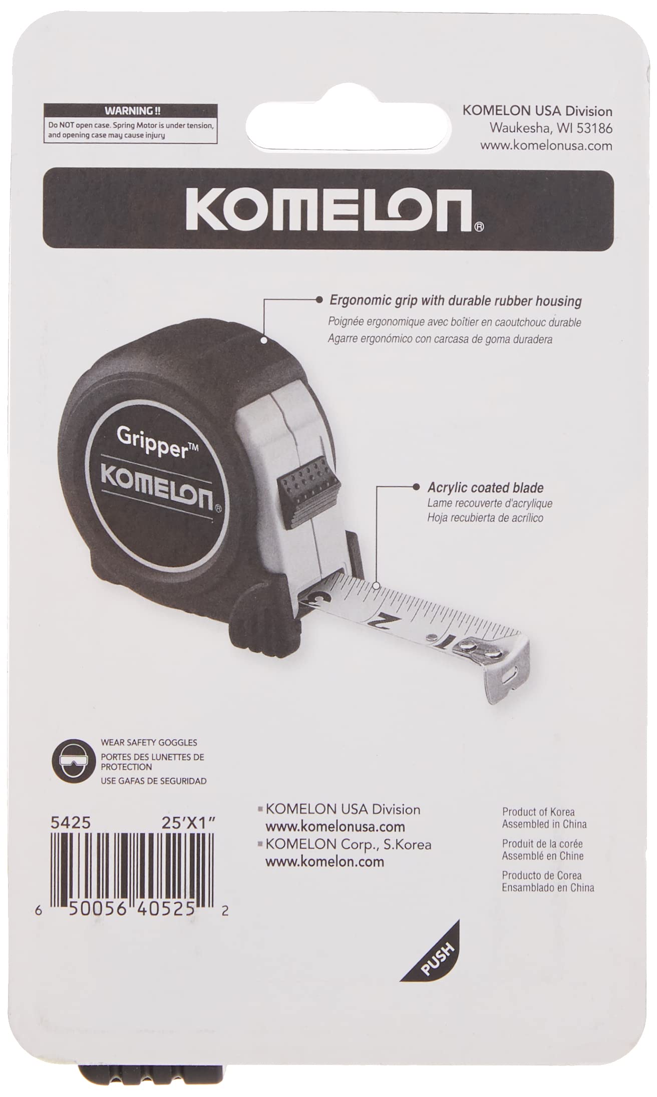 Amazon.com: Komelon 5425 Gripper Acrylic Coated Steel Blade 25