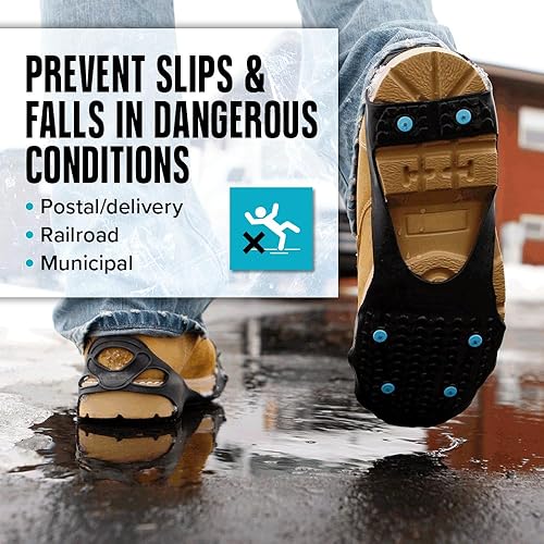 Miniatura 2 de Due North Tacos de hielo multiusos para zapatos y botas, picos de tracción para hombres y mujeres que trabajan en hielo y nieve