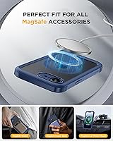 Vista 948 de Miracase Funda magnética para iPhone 14 de 6.1 pulgadas, protector de pantalla de vidrio templado integrado + protector de lente, compatible