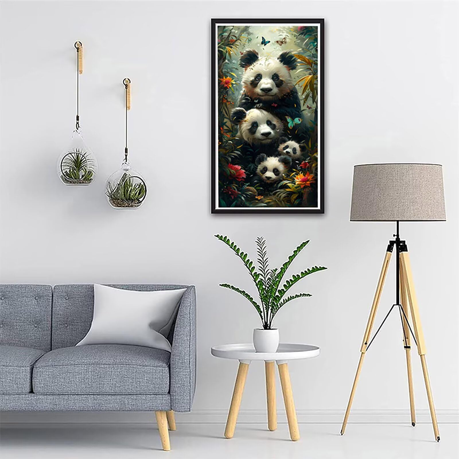Dipingere con i Numeri Adulti Panda, Dipingere con i Numeri Pianta, Fai da te Paint by Numbers per Principianti, Hobby Creativi Adulti, Painting by Numbers per Decorazioni Casa Regalo 100x200cm Q-2149