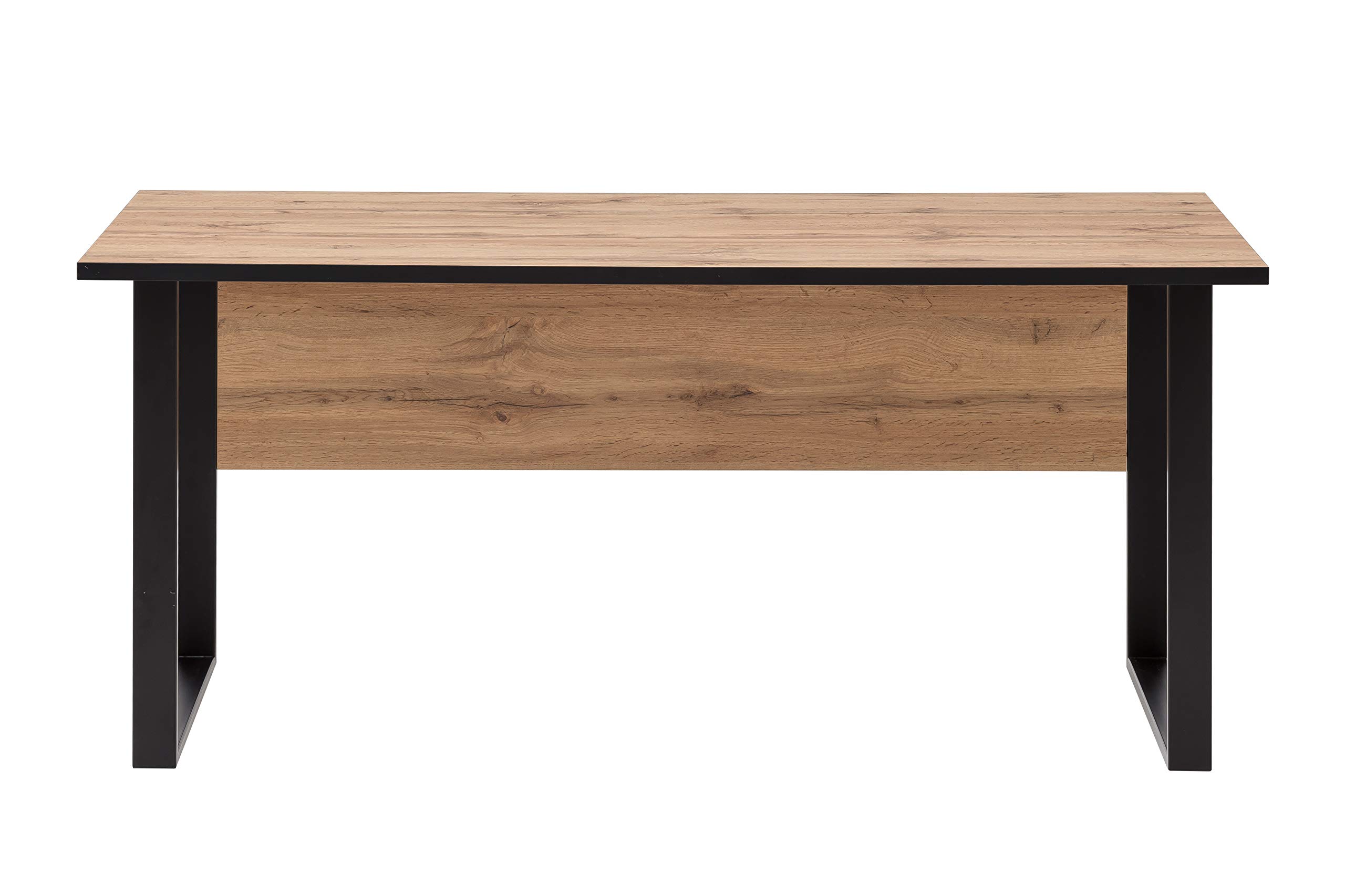 Möbelpartner Montana 701501 Schreibtisch, Eiche-Landhaus Dekor, 160 x 75 x 71 cm