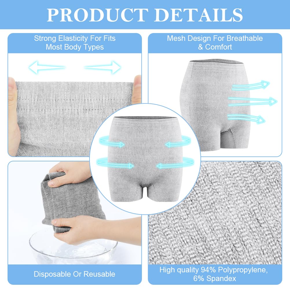 ACWOO Ropa Interior Posparto de Cintura Alta Desechable para Cesárea, 9 PCS Braguitas Embarazada sin Costura, Ropa Interior de Cesárea de Maternidad, Súper Elástico, Transpirable, Absorbente — view 4
