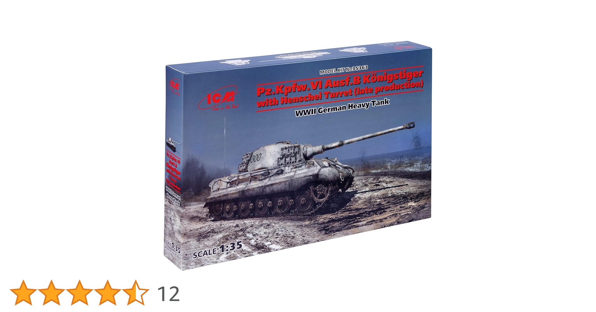 新品未開封　アイシーエム ICM 1/35 ドイツ陸軍 キングタイガー後期型 w Amazon | アイシーエム ICM 1/35 ドイツ陸軍 キングタイガー後期