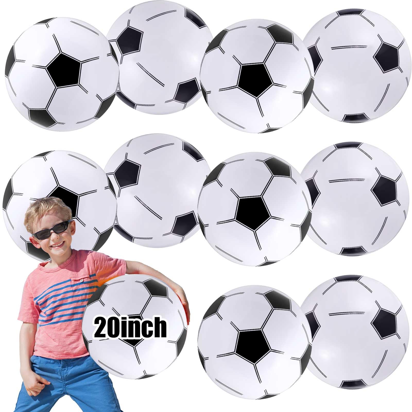 Snapklik.com : 12 Pack 20 Inch Soccer Beach Ball Inflatable Beach Ball ...