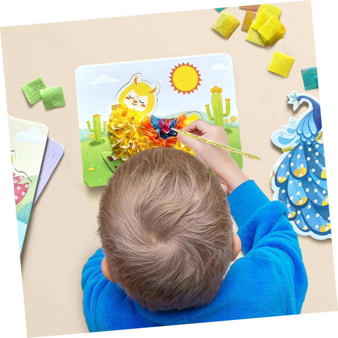 TOYANDONA Juguete de Pintura de Punción DIY para Niños, 2 Juegos