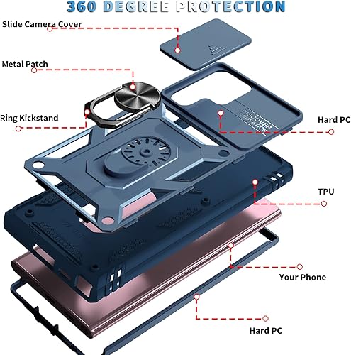 Miniatura 6 de Funda para Galaxy S22 Ultra, a prueba de golpes, resistente a los impactos con lente deslizante Funda protectora para Samsung Galaxy S22 Ultra 4G5G