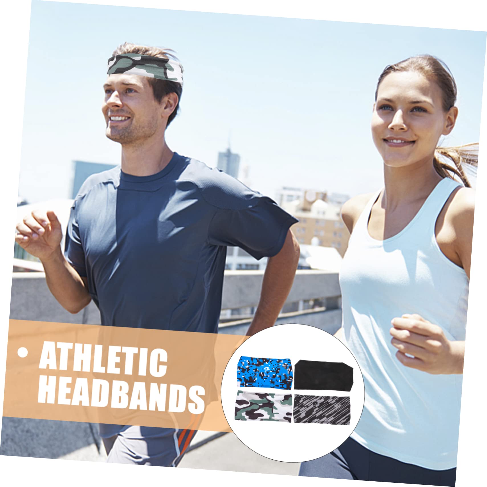 TOYANDONA Fasce Elastiche Assorbenti Per Sport E Fitness E Traspiranti Adatte Per Corsa Yoga E Allenamento Materiale Alta Design Per Circonferenza Della Camo