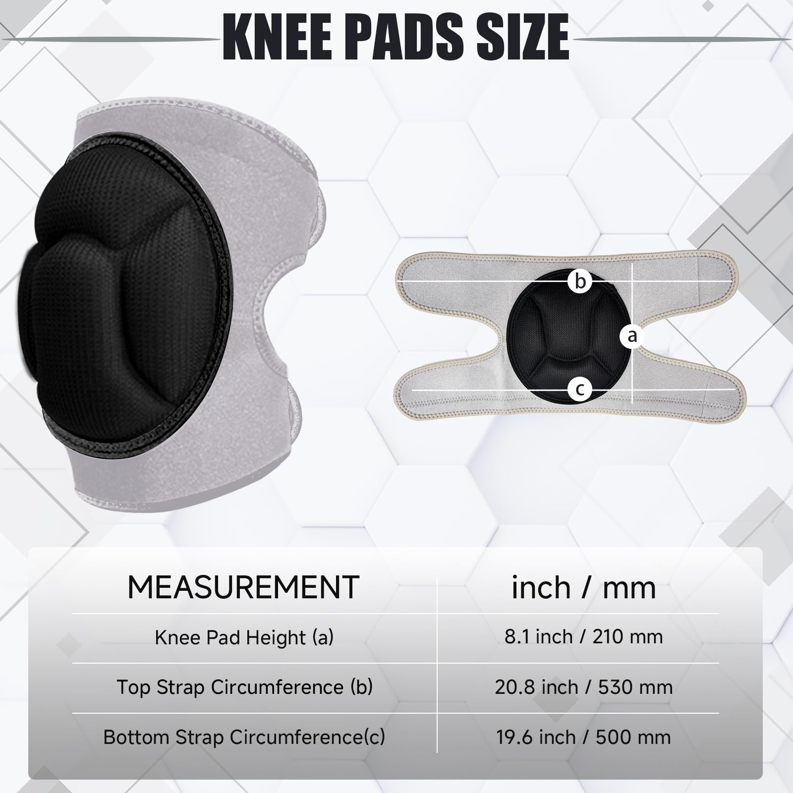 Rodilleras, esponja gruesa antideslizante, rodilleras para evitar colisiones, para correr, montañismo, trabajo en casa, mantenimiento de jardinería (gris, XL)