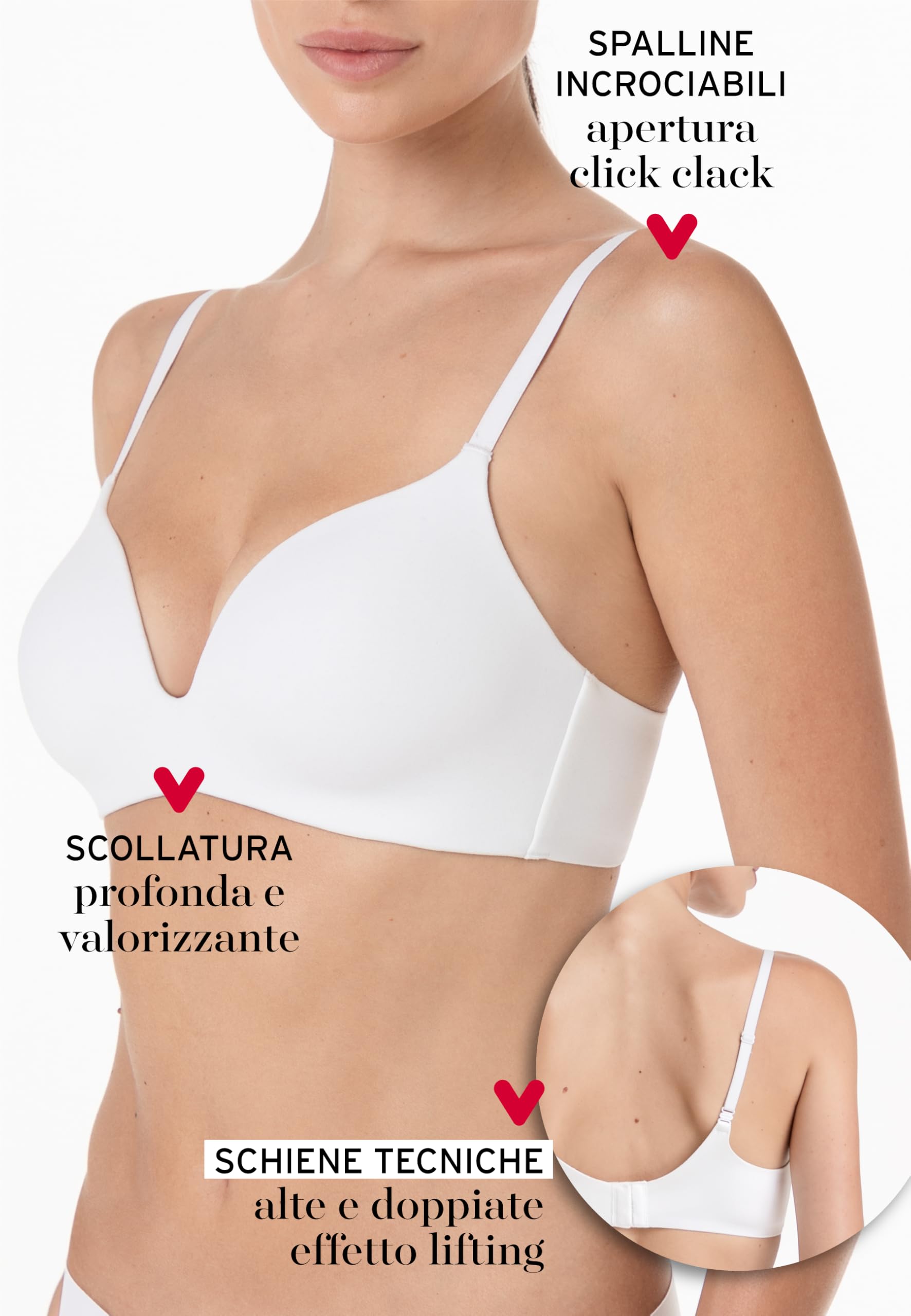 Lovable Reggiseno Imbottito Senza Ferretto in Microfibra | Lifting E Invisibilità | Comfort E Sostegno | Invisible Essence Reggiseno Imbottito Donna